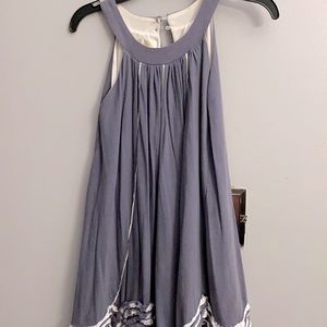 Girls gray and white casual dress